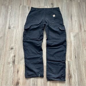 Black Cargo Carpenter Carhartt pants 34x32